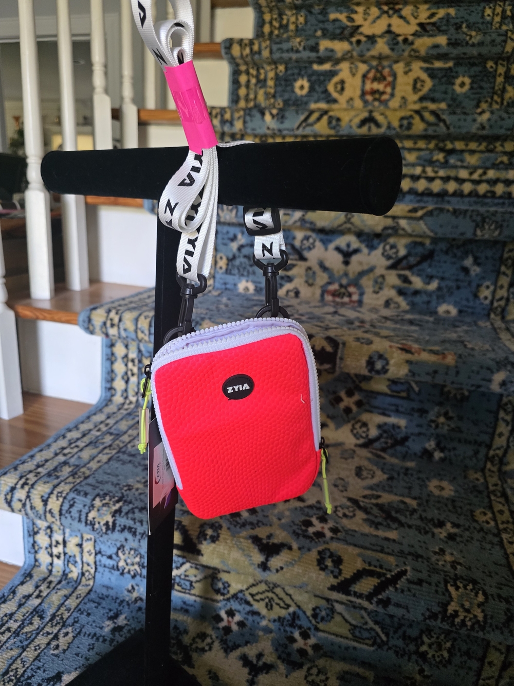 Zyia Bright Neon Pink Crossbody Pouch